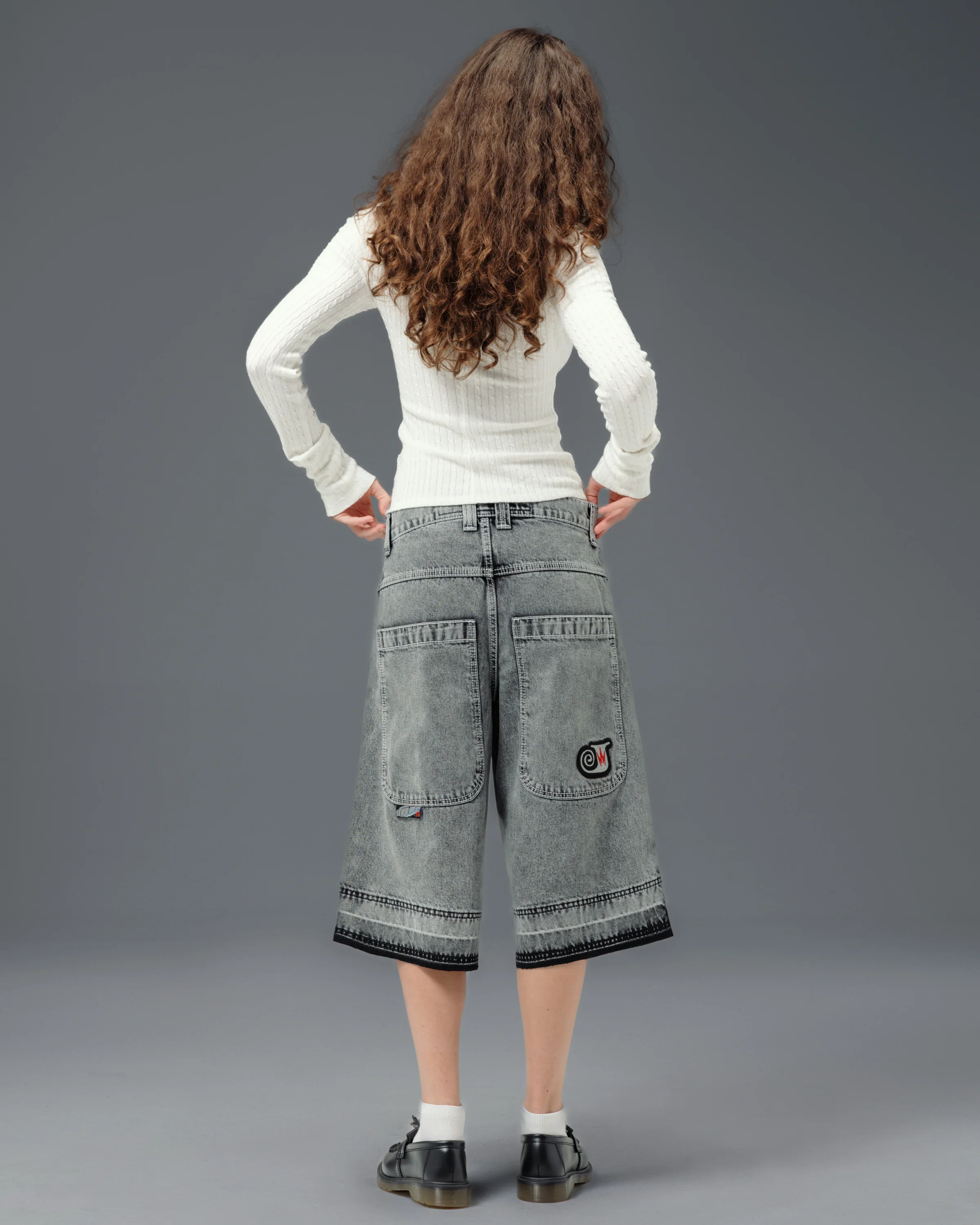 W101 Twin Cannon Shorts. 16" Inseam. Black Vintage. - Image 2